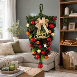 Compact 50CM Hanging Christmas Garland with Easy Display