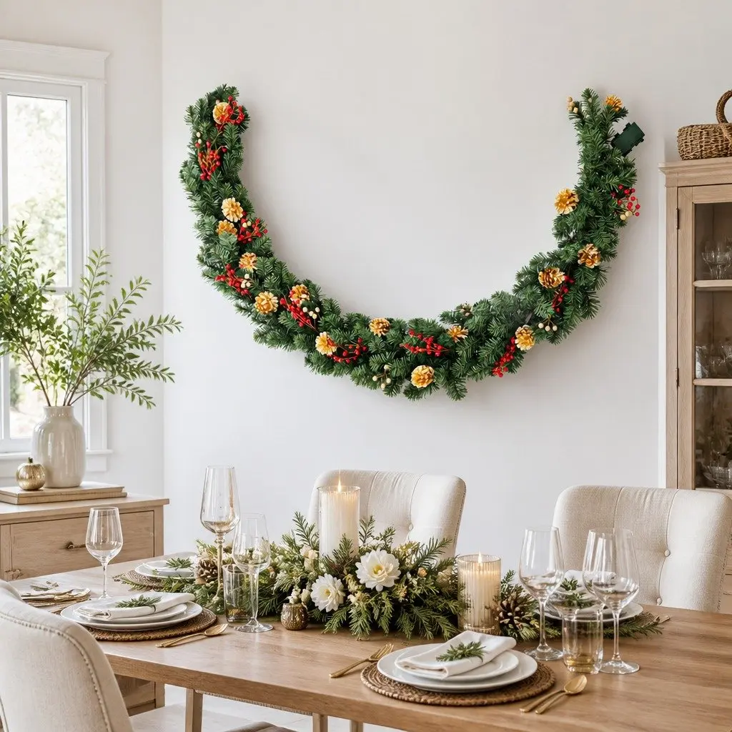 1.8M Pre-lit LED Christmas Garland for Easy Holiday Cheer