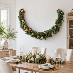 1.8M Pre-lit LED Christmas Garland for Easy Holiday Cheer