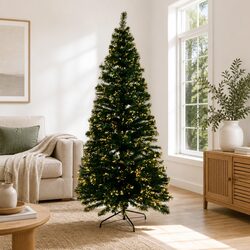 Compact 6ft LED Christmas Tree with Warm White Lights