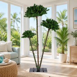 Compact 3-in-1 LED Christmas Palm Tree for Festive Cheer