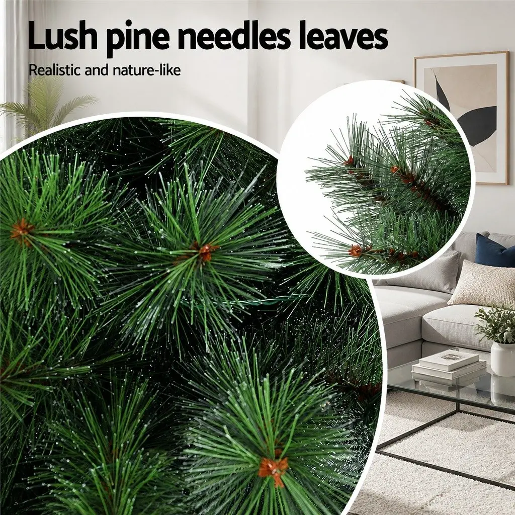 Christmas Palm Tree 1.5m+1m LED Warm Light Xmas Decorations Indoor Outdoor Party