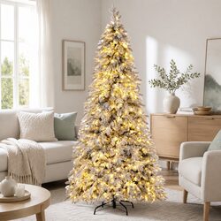 Your Perfect Holiday Companion: 2.1m Pencil Christmas Tree with LED Lights