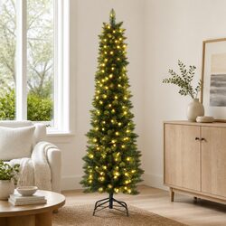 Compact 1.8m Christmas Tree with 200 LED Warm Lights