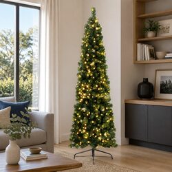 Your Friendly 2.1M Pre-lit Half Corner Christmas Tree Awaits!
