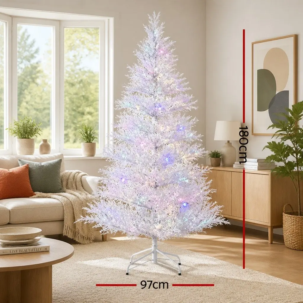 LED Christmas Tree Green 1.8M Pre-Lit Multi Colour 8 Light Modes