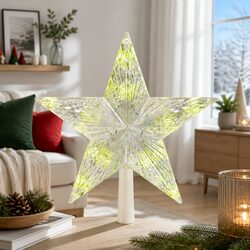 Concise Christmas Tree Topper Star with RGB Lighting Modes