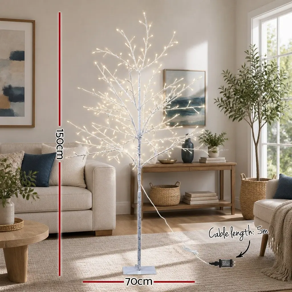 LED Christmas Tree Warm White 5FT Pre-lit 304 Bulbs Indoor Outdoor Holiday Decoration
