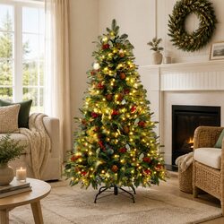 Compact 1.5m LED Christmas Tree for Festive Gatherings