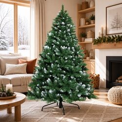 Compact 1.8m Snowy Christmas Tree with 650 Tips