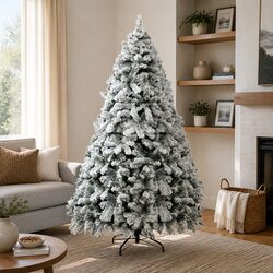 1.8m Snow Flocked Christmas Tree with 468 Tips—Easy Setup