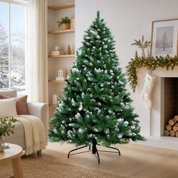 Stylish 7FT Snowy Fir Tree for Festive Decor