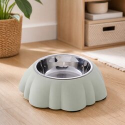 Compact 2-in-1 Pet Bowl: Stainless Steel & Non-Skid