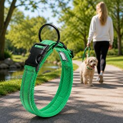 Durable Reflective Dog Collar with Safety Lock Mechanism