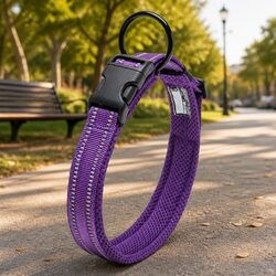 Compact Reflective Dog Collar with Safety Features