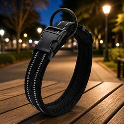 Compact Heavy Duty Reflective Dog Collar for Safety