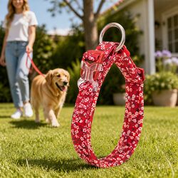 XL Floral Dog Collar - Durable and Comfortable