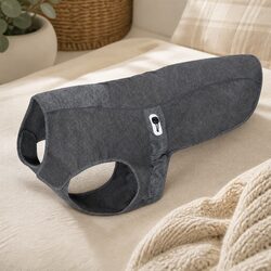 Compact Antibacterial Dog Winter Coat 2XS Charcoal