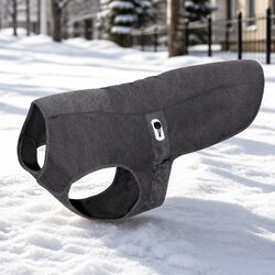 Charcoal XS Winter Dog Coat: Warmth and Antibacterial Features