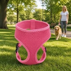 Concise Features of Pink XL Dog Harness with D Ring