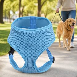 Dog Harness Adjustable Chest Belt Breathable Mesh Lightweight Pet XS Blue