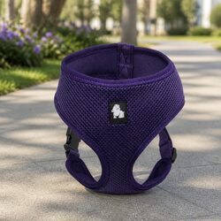 XS Purple Dog Harness - Lightweight Mesh and Steel D Ring