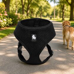 Dog Harness with Steel D Ring Adjustable Chest Belt Lightweight Breathable Mesh