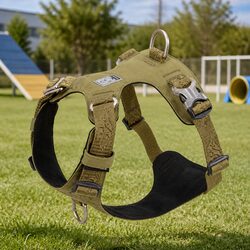 Lightweight Dog Harness Green 2XS Tactical Training Pet Control Strap
