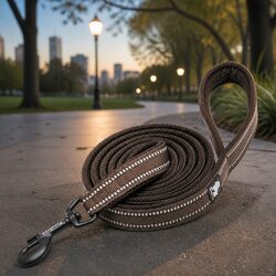 Reflective Dog Leash 2m Nylon Lead with Swivel Hook Grip Walking Pet