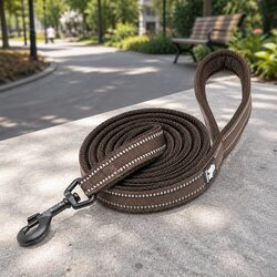 Reflective Nylon Dog Leash 2m Lead Swivel Hook Mesh Padding Walking Safety