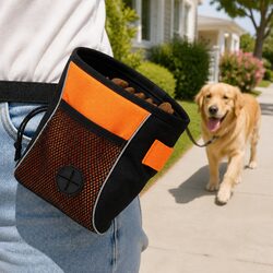 Compact Dog Treat Belt Bag with Water Bottle Holder