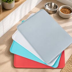 Pet Food Mat Silicone Waterproof Non-Slip Dog Water Bowl Mat Easy Clean