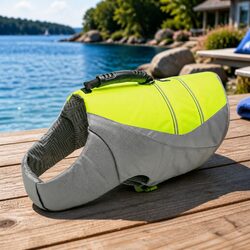Neon Yellow Life Jacket for Dogs: Safe and Stylish