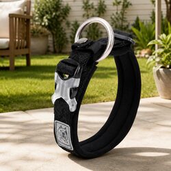 Concise XS Black Reflective Dog Collar for Puppies