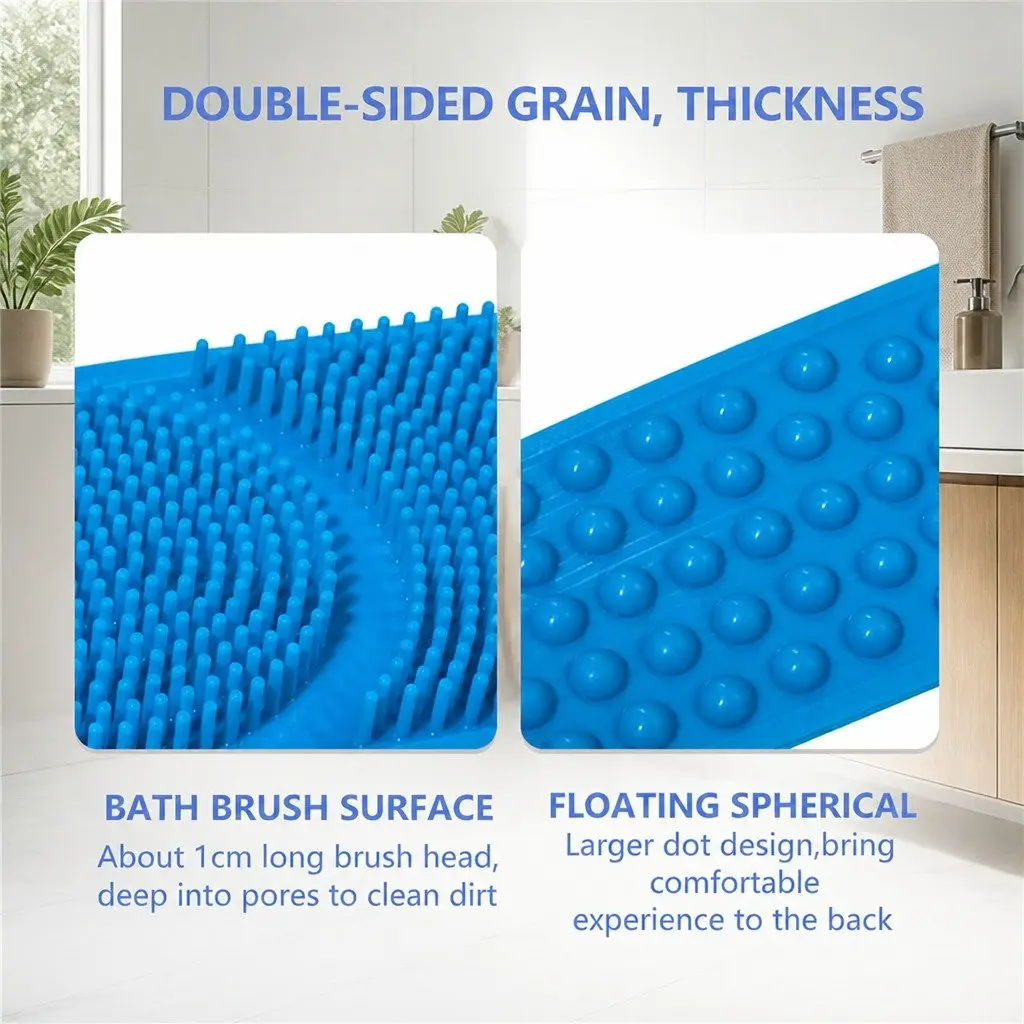 Exfoliating Bath Scrub Strap Green 60cm Double-sided Soft Bristles Ergonomic Handle