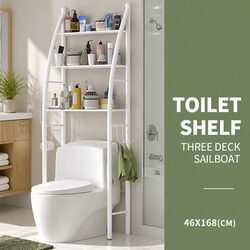 Over Washing Machine Storage Rack 3-Layer Shelves Toilet Laundry Organiser