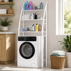Compact 3-Tier Toilet Storage Rack in White