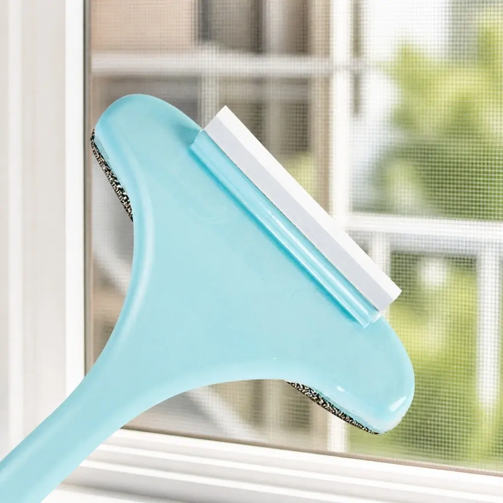 Double Sided Window Cleaning Brush Blue Multifunctional Tool