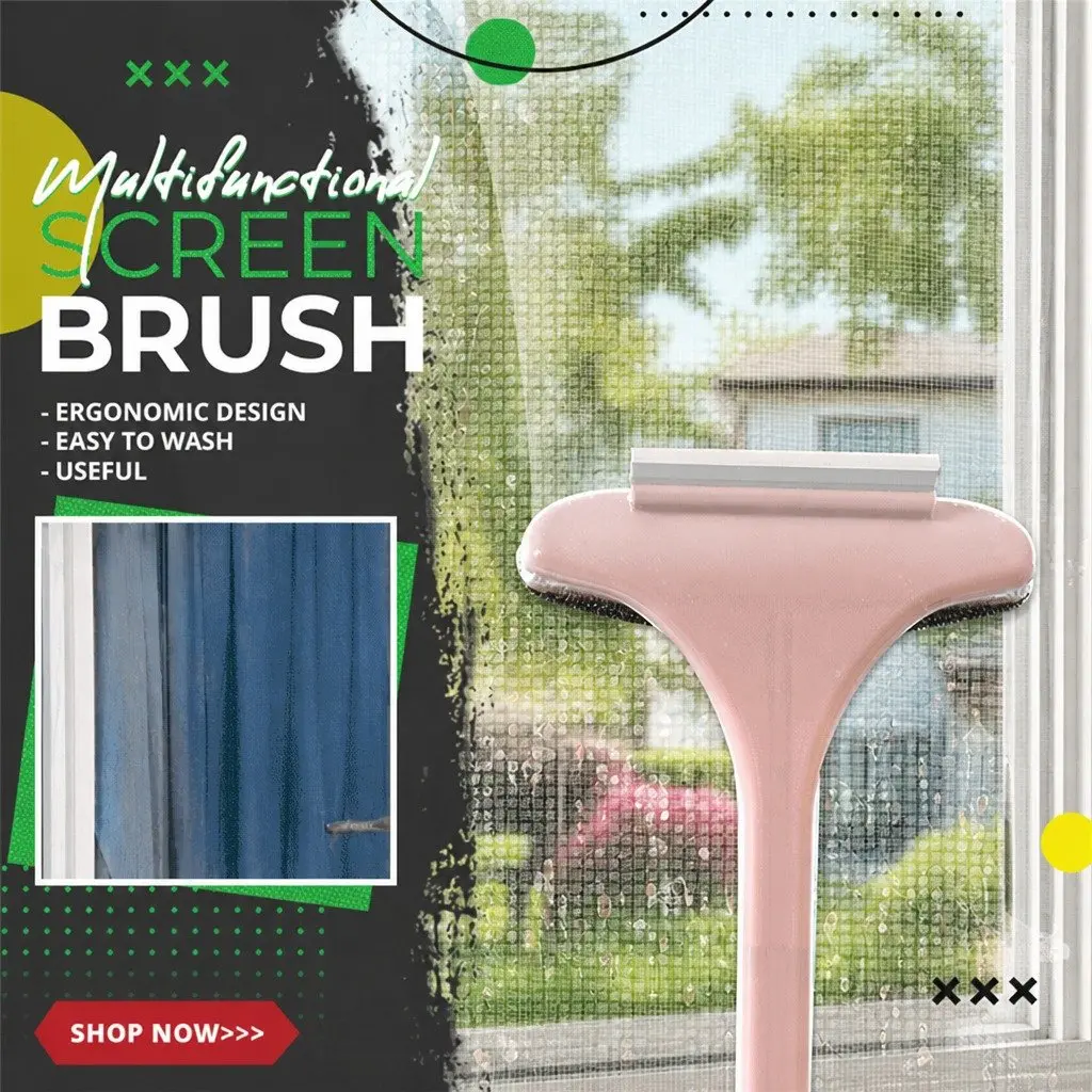 Double Sided Window Cleaning Brush Blue Multifunctional Tool