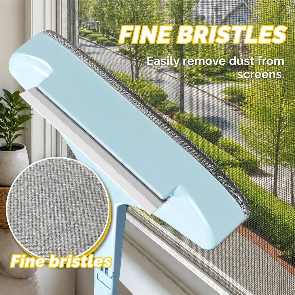 Double Sided Window Cleaning Brush Blue Multifunctional Tool