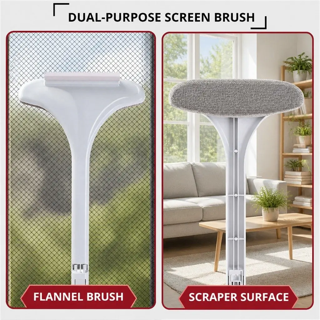 Double Sided Window Cleaning Brush Blue Multifunctional Tool