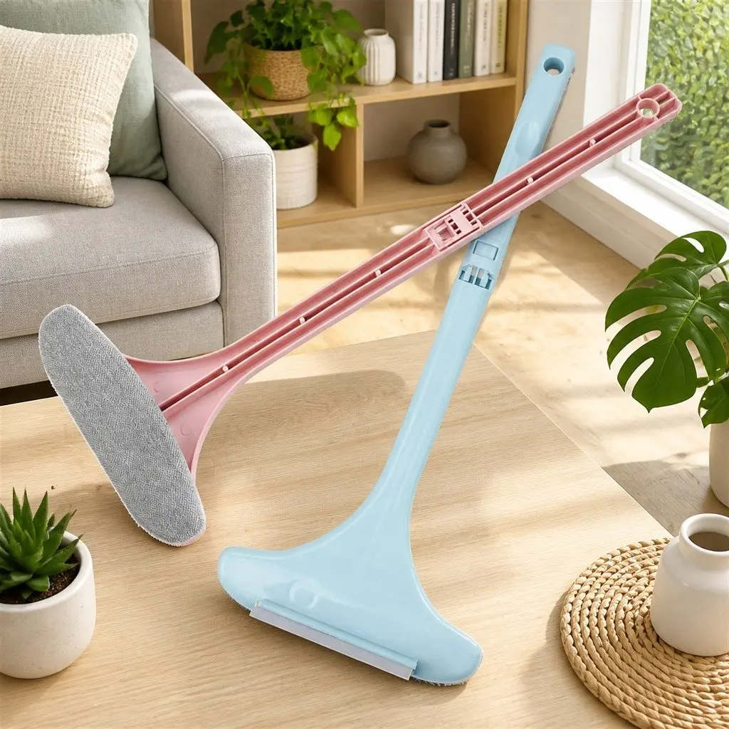 Double Sided Window Cleaning Brush Blue Multifunctional Tool