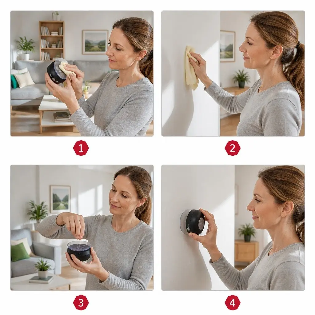 Bluetooth Speaker Yellow Suction Cup Mount Waterproof Hands-Free Music Player