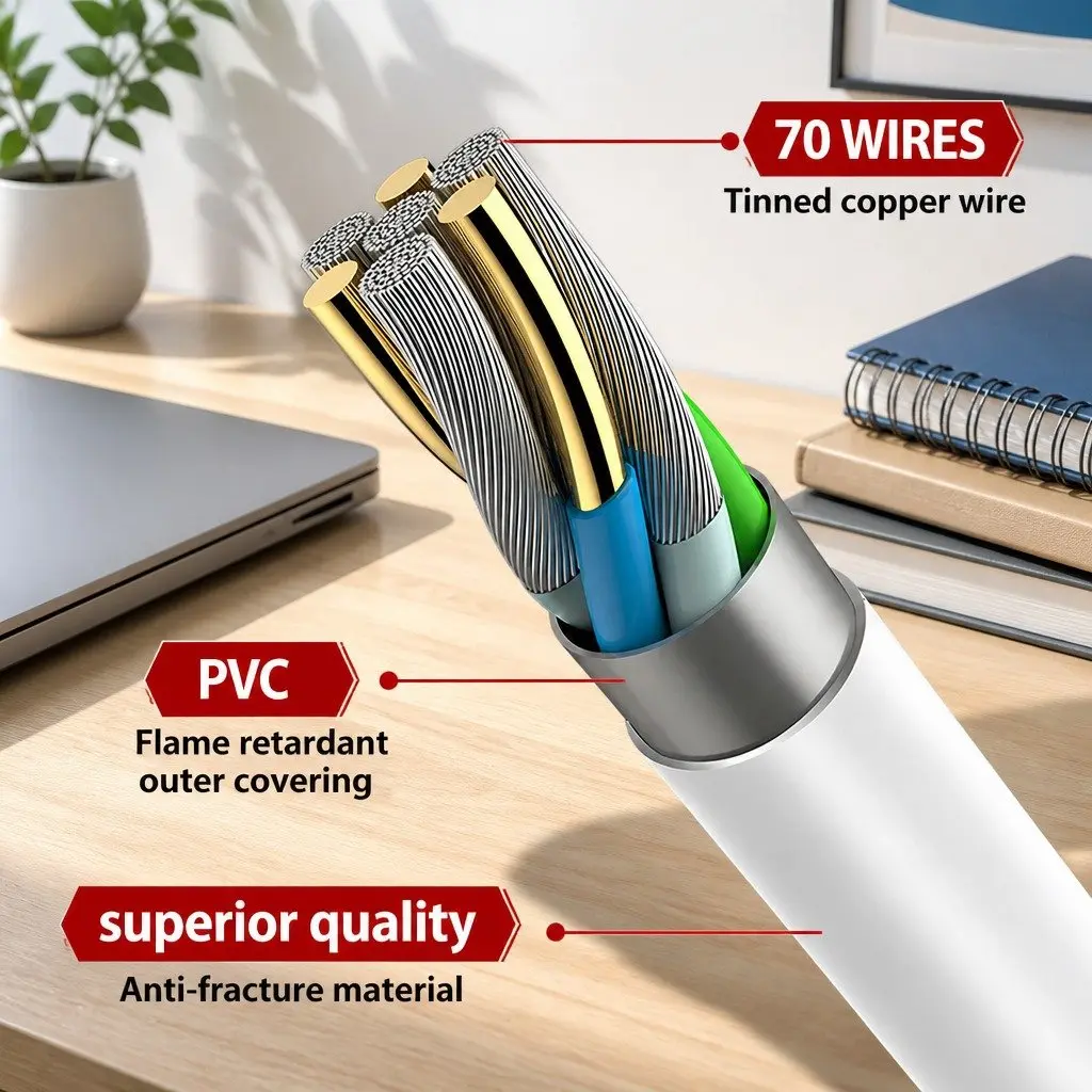 USB-C to USB-C PD Fast Charge Cable 40W Power Charger Lead