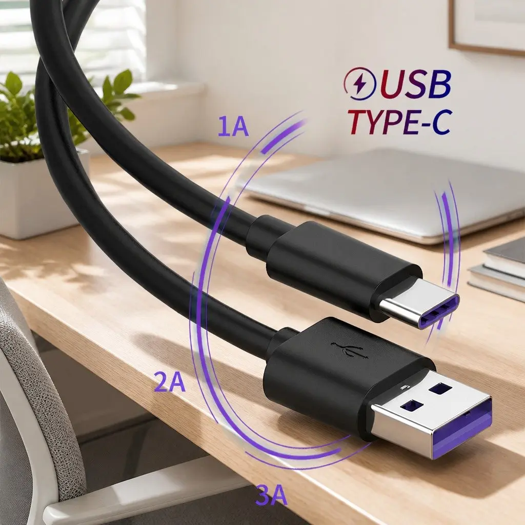 USB-C to USB-C PD Fast Charge Cable 40W Power Charger Lead