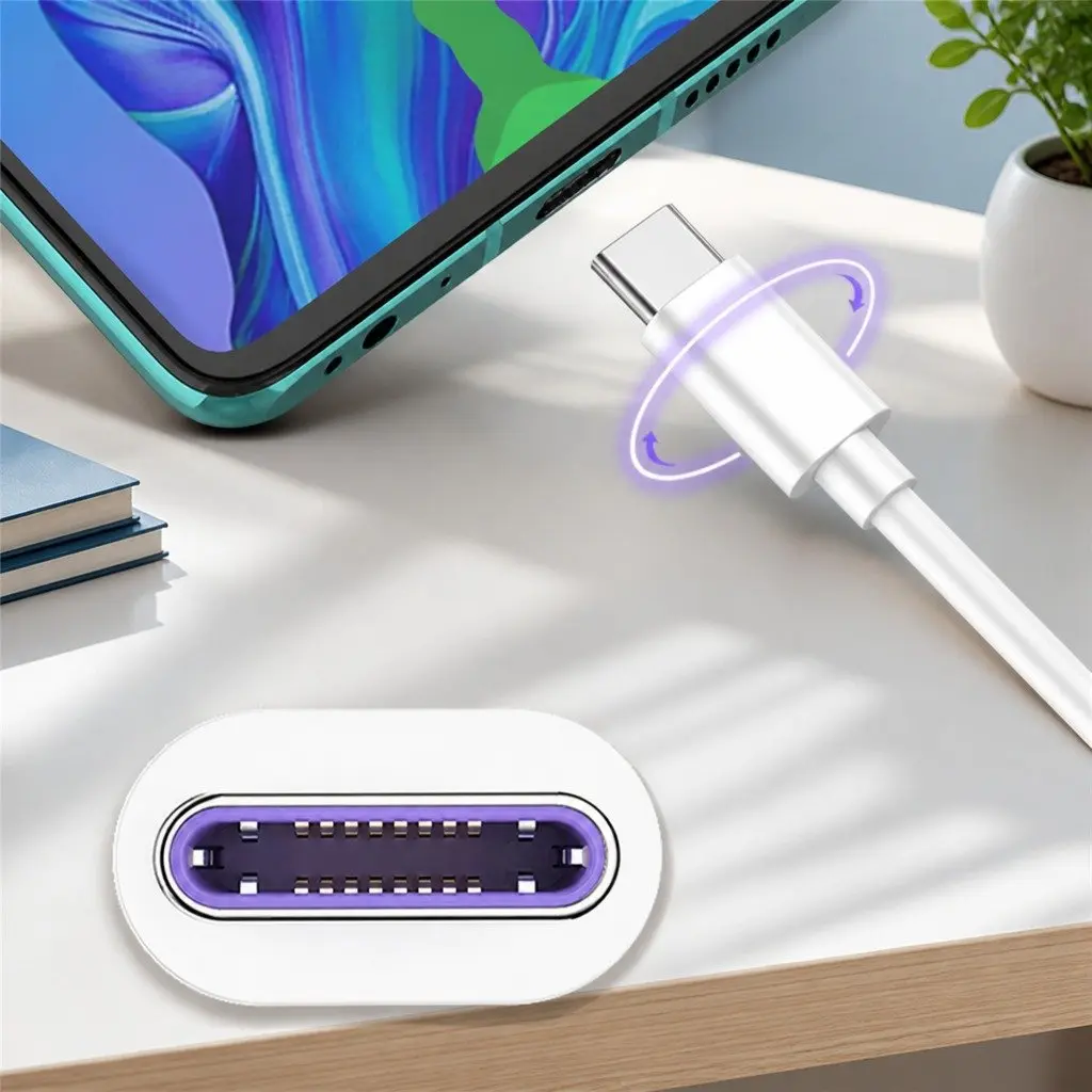 USB to USB-C Fast Charging Cable For Samsung Vivo Mobile Phone Data Transfer