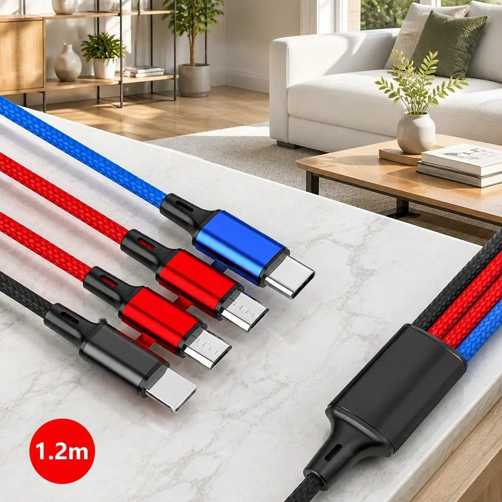 4-in-1 USB Cable for Quick Charging