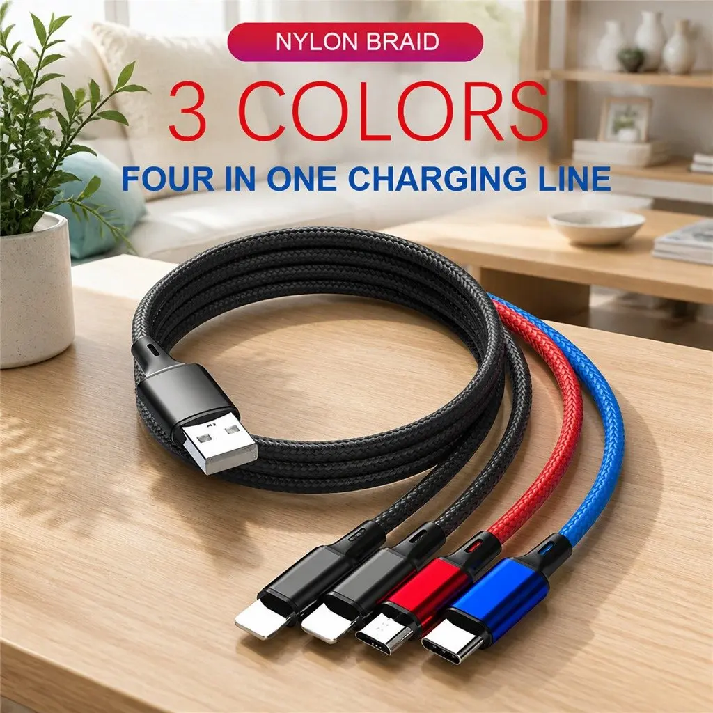 4-in-1 USB Cable for Quick Charging