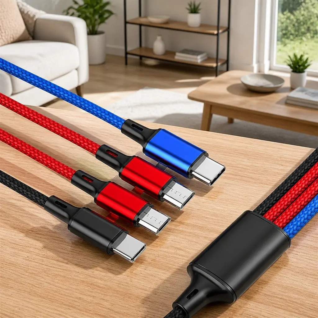 4-in-1 USB Cable for Quick Charging