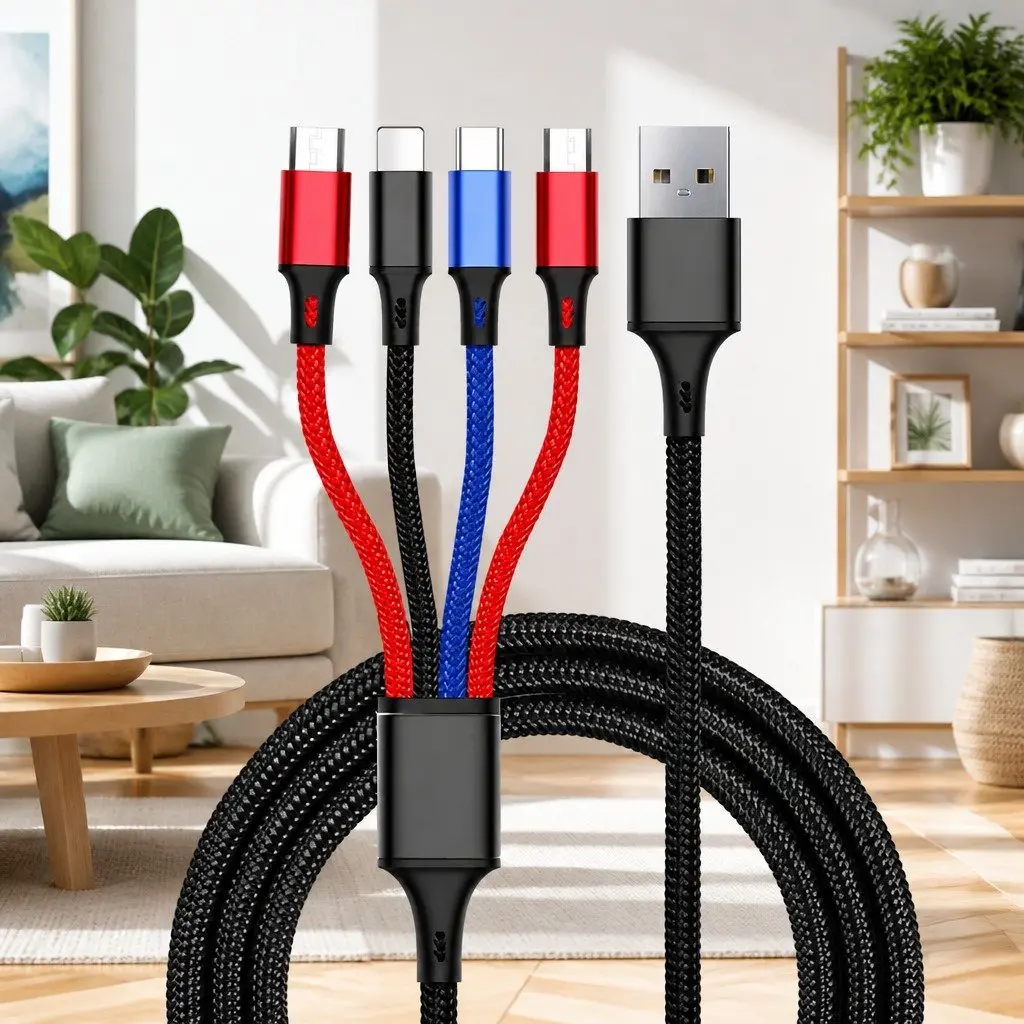 4-in-1 USB Cable for Quick Charging